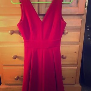 A-Line Red Mini Dress